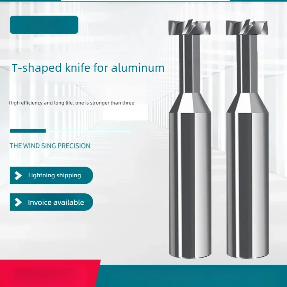 Carbide T Slot Milling Cutter CNC Tool Metal Aluminum Steel Copper Machining 2 3 4 6mm 8mm 10mm 12mm T Type Cutter