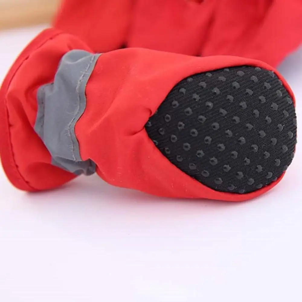 4Pcs Small Cats Waterproof Anti-slip Puppy Socks Pet Shoes Dog Shoes Pet Rain Shoes Rain Snow Boots