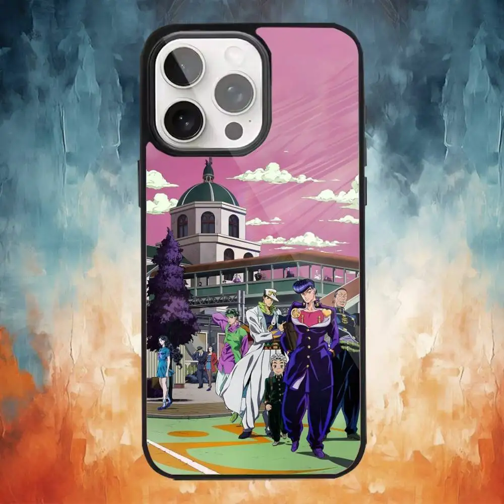 J-JoJo Bizarre Adventure Handyhülle für iPhone17,16,15,14,13,12,11 Plus, Pro Max, magnetisches Magsafe-Wireless-Laden