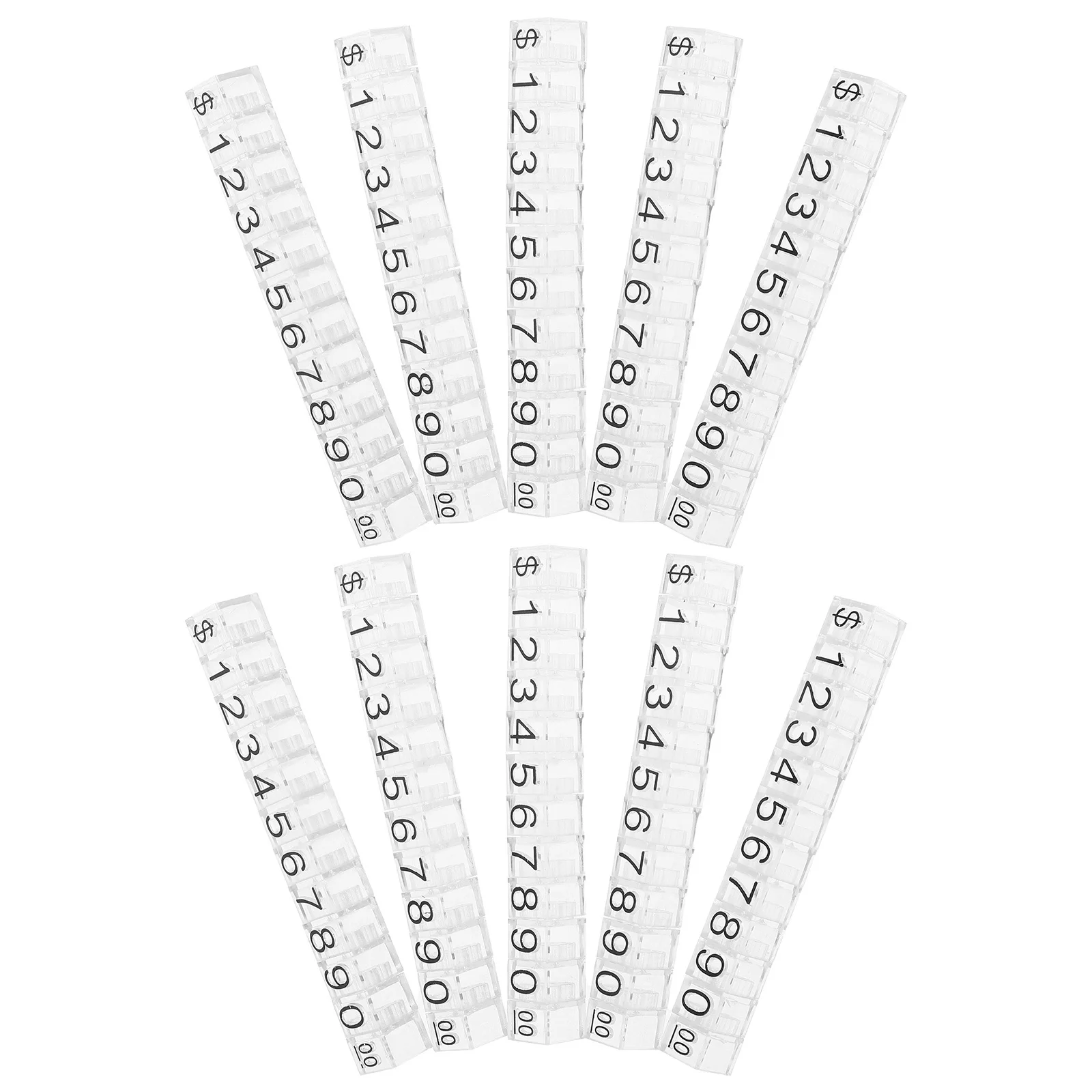 

10Sets Electronic Price Marker Display Cube for Jewelry Store Flexible Number Sturdy Retail Counter Price Sign