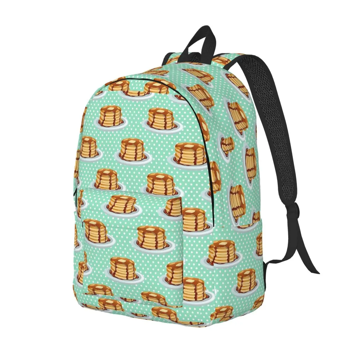 

Pancakes With Maple Syrup Pattern Backpack Daypack Large Capacity Children BookBag School Bag Shoulder Bags for Boys Girls