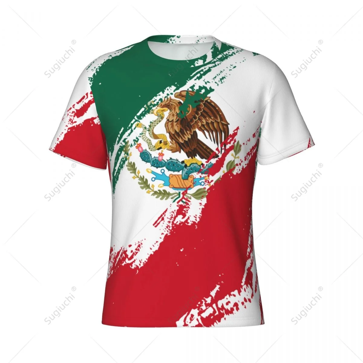 Custom Name Nunber Mexico Flag Color Men Tight Sports T-shirt Women Tees jersey For Soccer Football Fans