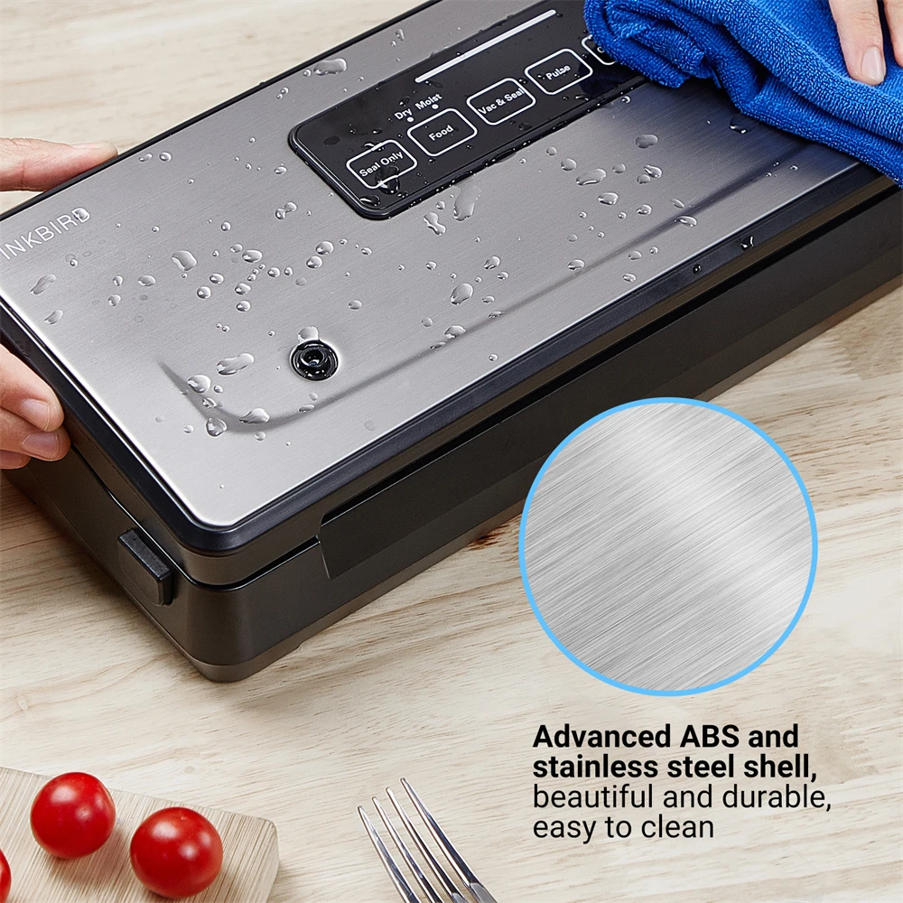 INKBIRD INK-VS02 Automatic Vacuum Sealer Packer Food Sealer Sous Vide Food Saver Vacuum Sealer Machine 8X Longer Food Freshness