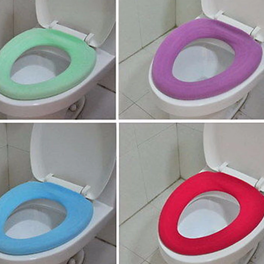 1Pc random colors Warm Soft Washable Toilet Seat Cover Mat Home Decor Closestool Mat Seat Case Toilet Lid Cover Accessories