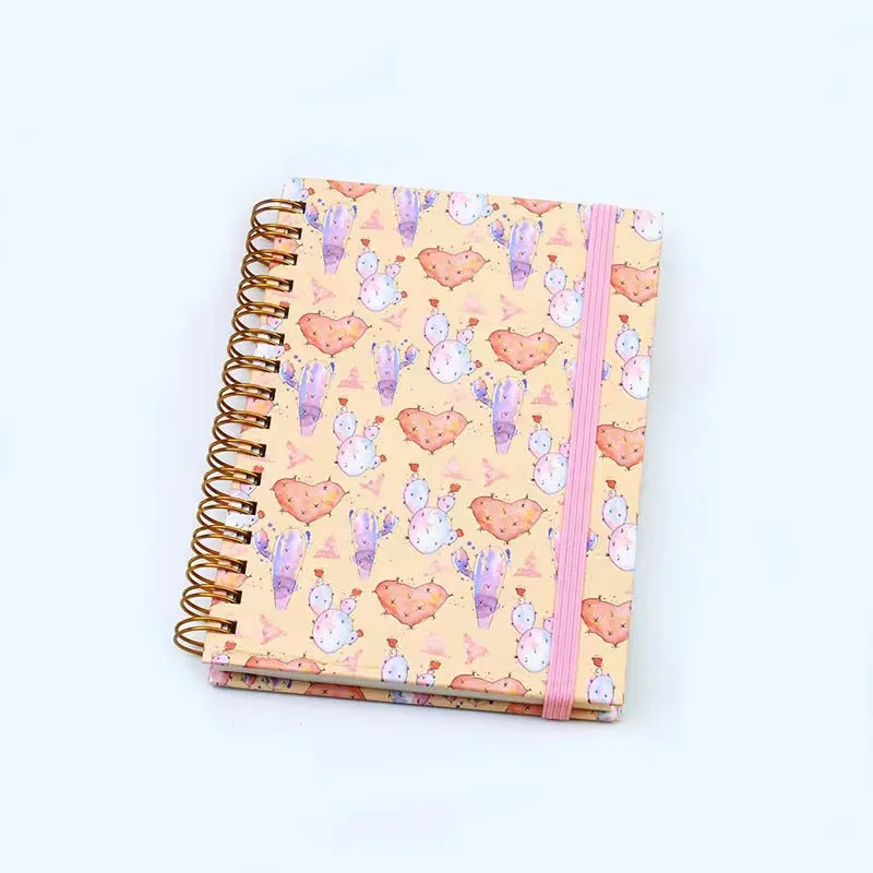 Cute small fresh A6 coil book cactus pattern notebook student portable mini notebook gift