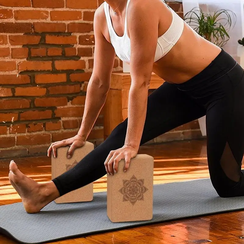 

Cork Block High Density Brick Yoga Props Professional Workout Blocks Natural Cork Yoga Bricks Yoga Equipment For Home Or Studio