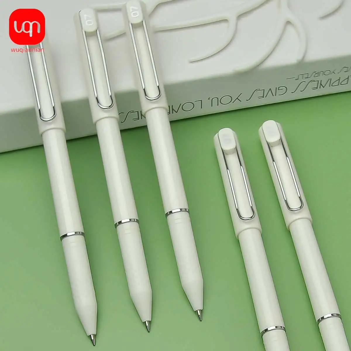 WQN gel black ink pens sets Kawaii Aesthetic stationery cute cheap 0.7mm stuff school&Office supplies pretty white Ballpoint pen