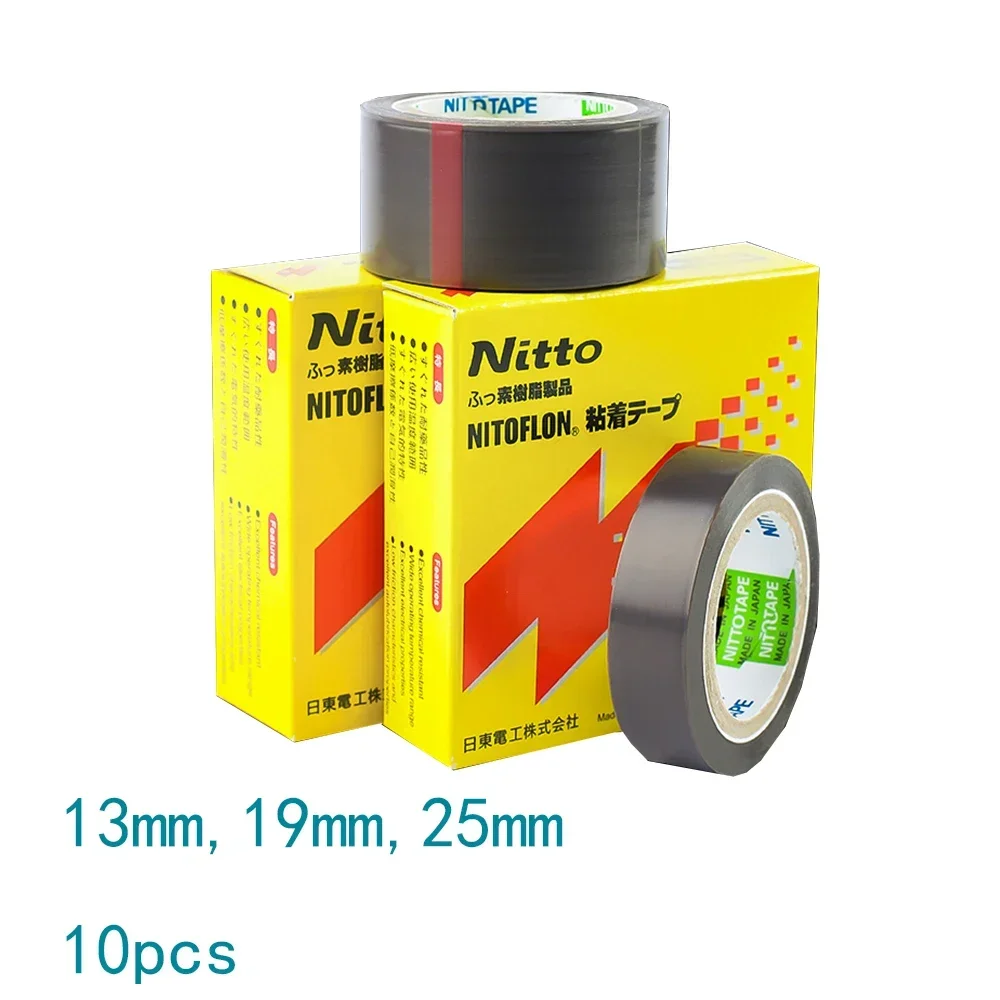 10Pcs 0.08mm*(13mm/19mm/25mm)*10m Japan NITTO DENKO heat insulation Tape NITOFLON Waterproof Single Sided Tape 903UL