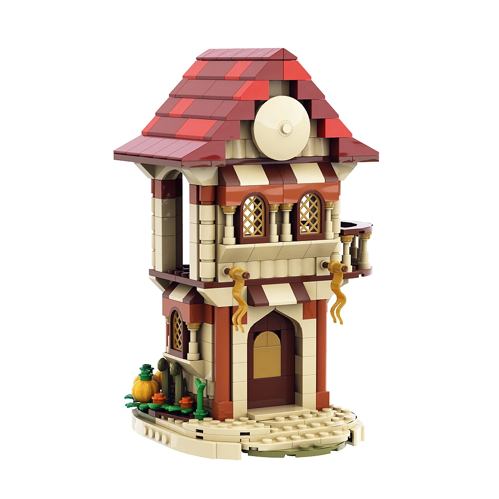 Gobricks MOC Warriors Woman's Home Building Block set Rural House Medieval Architecture DIY Model Brick Toys For Children Gift