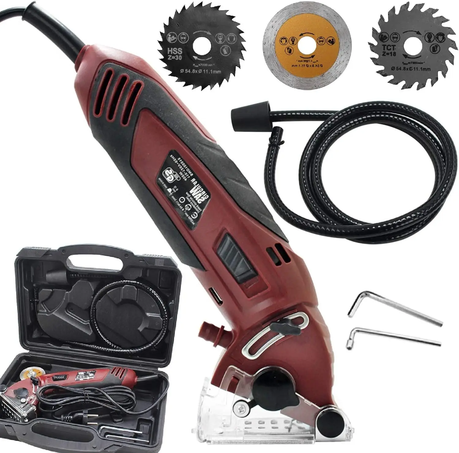 

400W Mini Circular Saw, Compact & Powerful for Wood, Tile, Metal Cutting