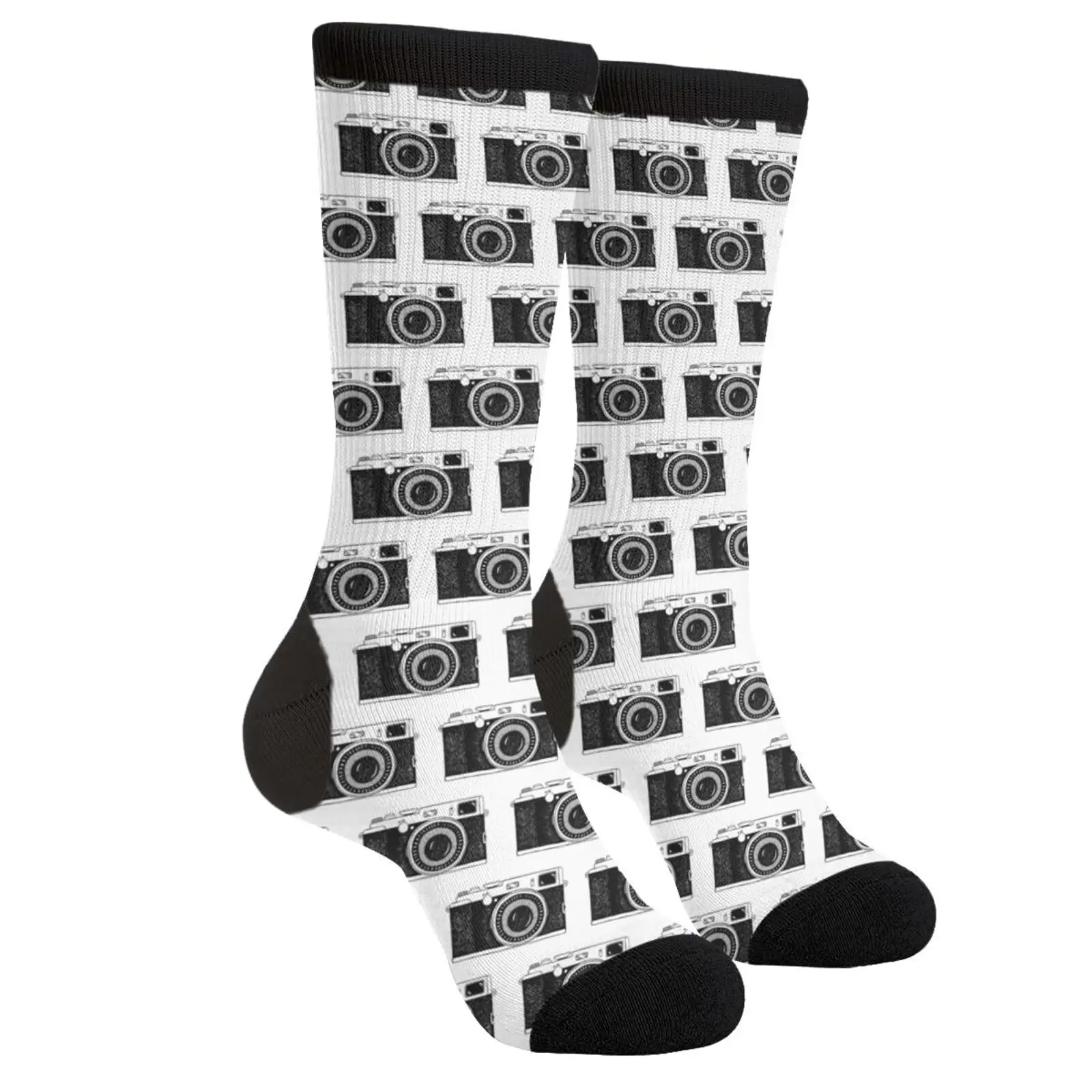 Photo Camera Casual Funny Funky Novelty Fashion Socks For Men Women