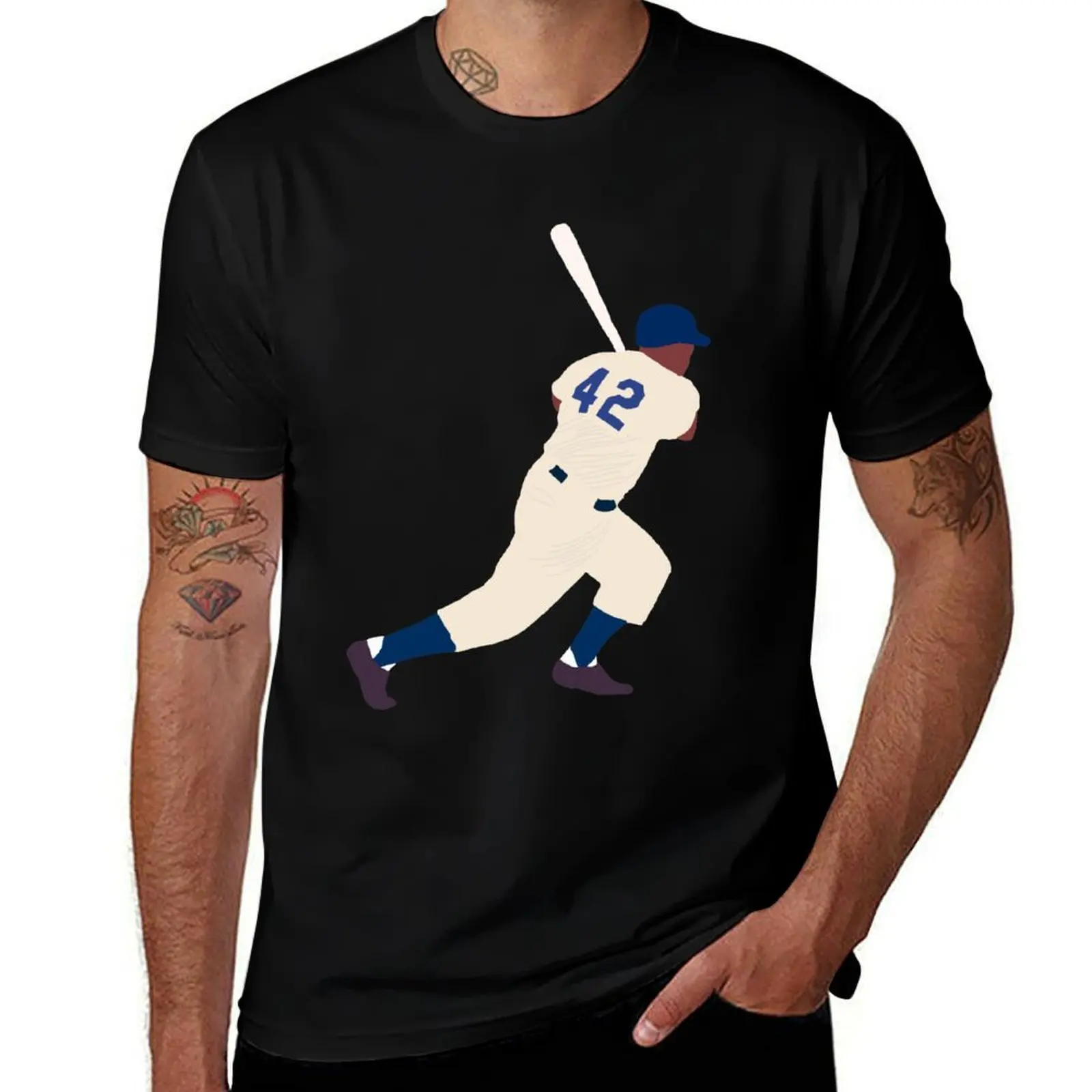 Jackie Robinson T-Shirt Soft Casual Short Sleeve Cotton Tee T-Shirt