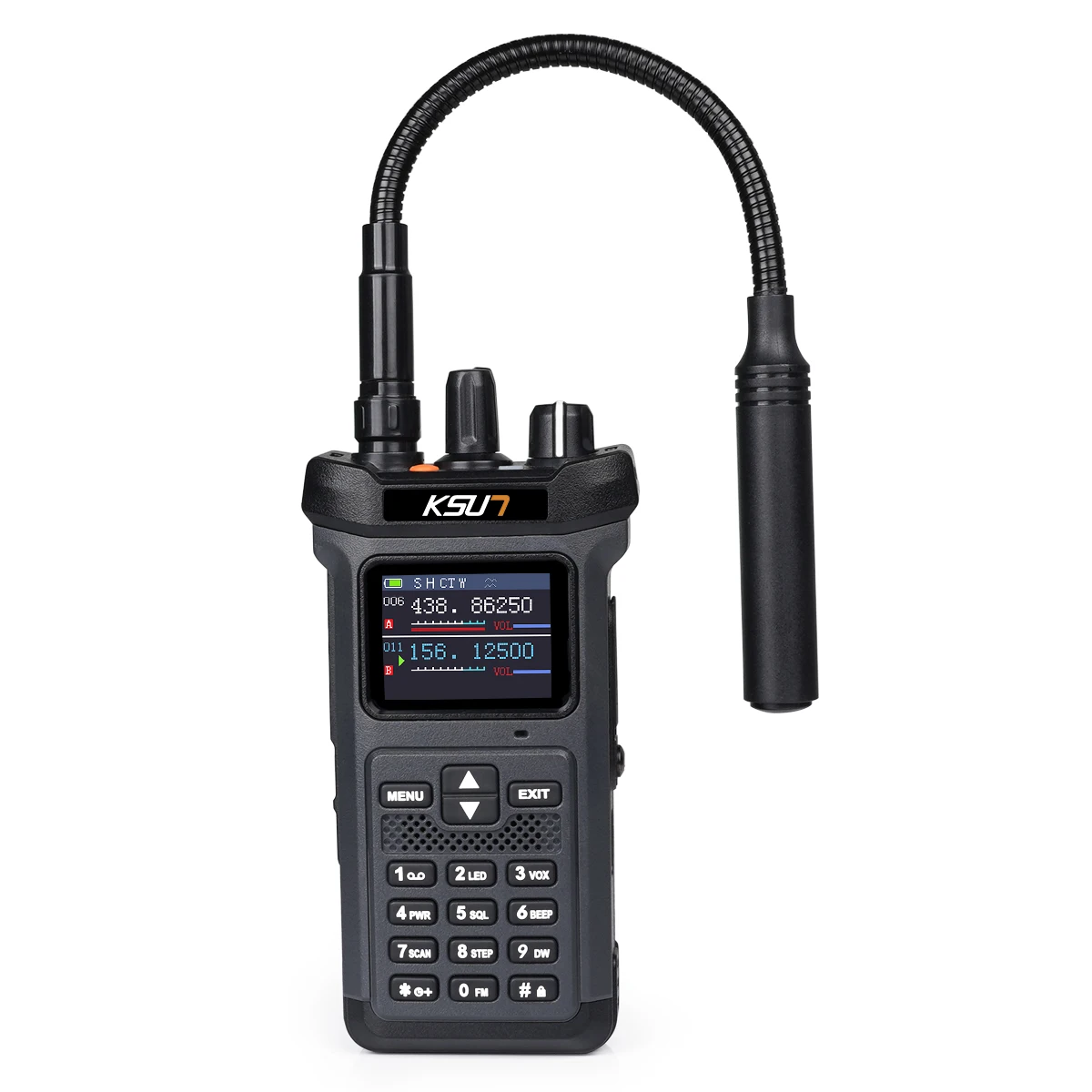 Ksun uv119d vhf uhf banda dupla rádio presunto lanterna carga reversa intercom walkie tokie 20w walkie talkie de alta potência para ao ar livre