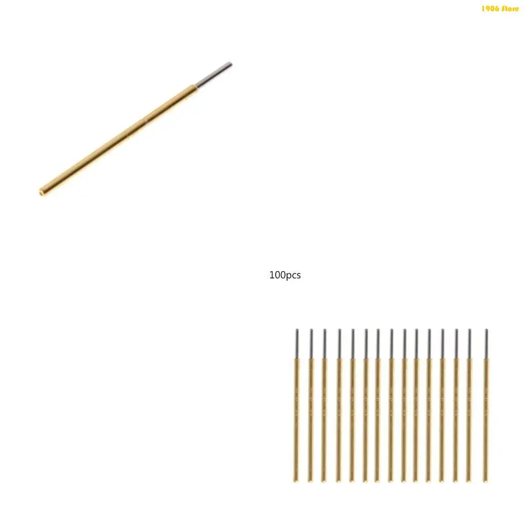 U1JB 100 Pcs Spring Test Probe Pogo Pin P50-J1 Dia 0.68mm Length 16.35mm Test Pin