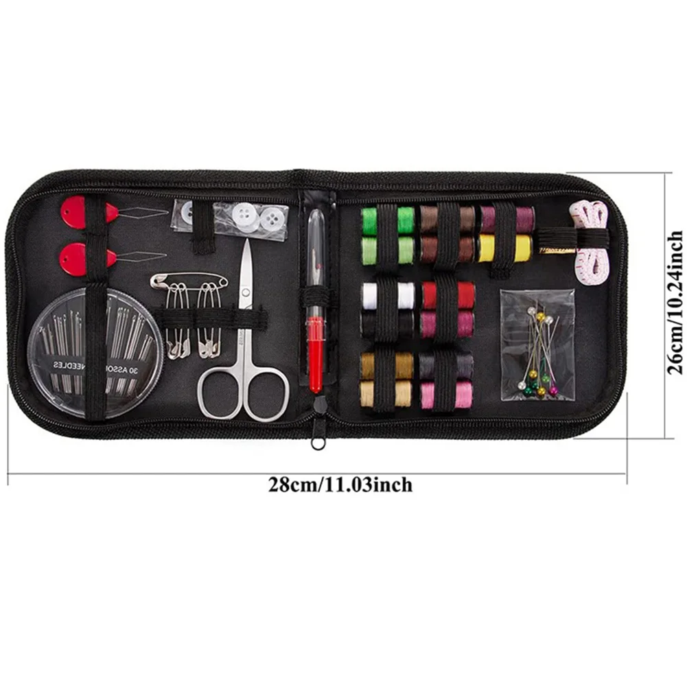 70pcs Mini Travel Sewing Kit Premium Thread Spools Sewing Supplies With Storage Box for Beginners Dropship