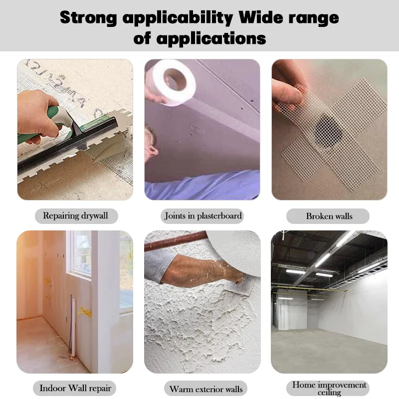 25M Self Adhesive Mesh Tape Fiberglass Adhesive Tape Strong Reinforced Tape Wall Cracks Decorative Mesh High Viscosity Tape