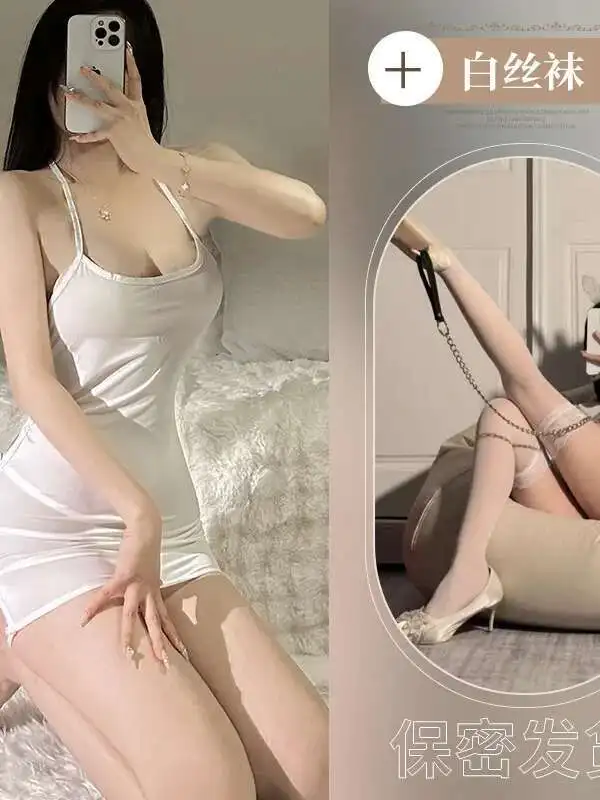New Style Sexy Small Chest Dress Wrap Hip Sling Sheer Charm Erotic Gentle Slim Thin Soft Side Hollow Out Elegant Passion W0NY