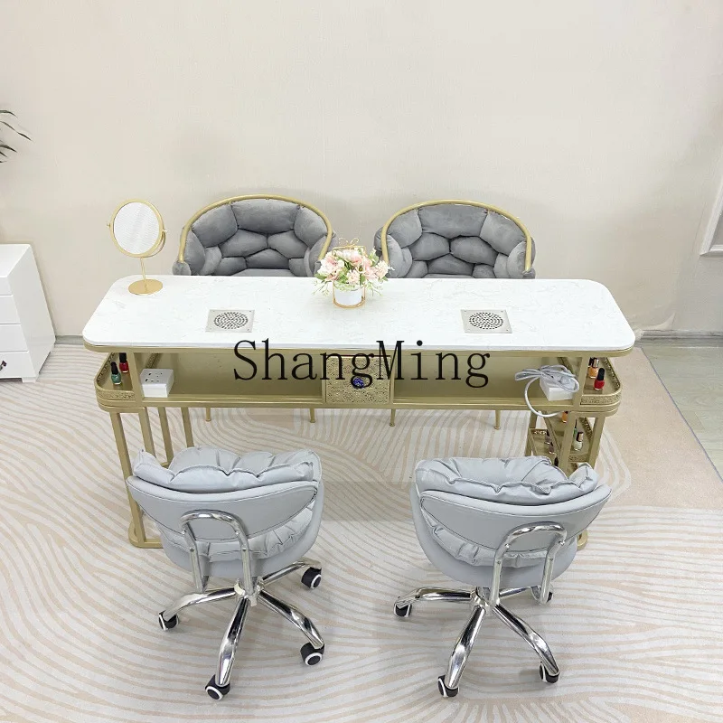 CL 네일 아트 테이블 및 의자 싱글 및 더블 3인용 테이블 네일 아트 샵 세트 조합