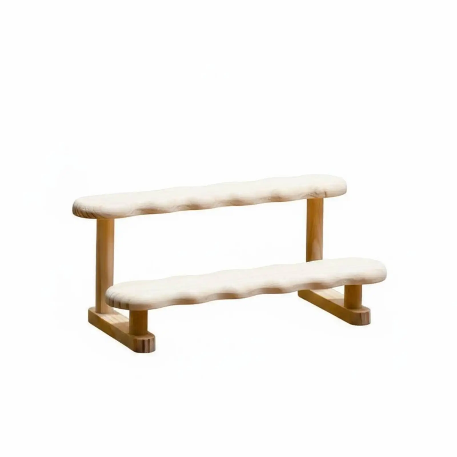 Acrylic Showcase Display Shelf Solid Wood Base for Action Figures Dolls with Clear Protective Case for Shelf Organization