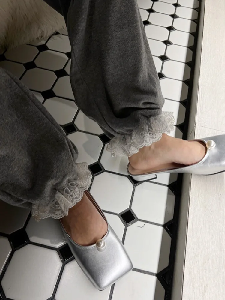 レディースパーカー Jaet パッチワーク レーストリム ハイウエスト カジュアル ロングパンツ 2点セット 通勤 Sle 混合生地 秋冬