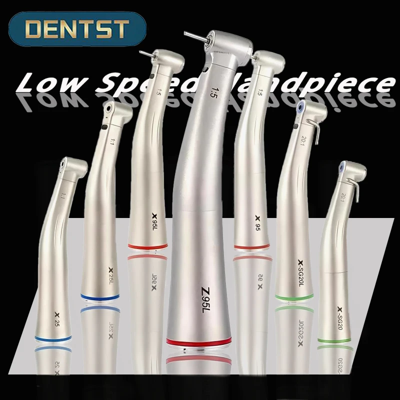 

Dental 1:5 Increasing Red Rings Against Contra Angle Low Speed Handpiece With Optic Fiber X95L fit Dentistry Micromotor Tool