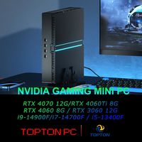 Topton Mini PC Gamer 14th Gen Intel i9 14900F i7 14700F NVIDIA RTX 4070 12G/4060 Ti 8G PCIE 4.0 Windows 11 Gaming Computer WiFi6