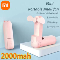 Xiaomi 2000mAh Mini Handheld Portable Fan USB Charging Silent Folding Three-speed Adjustable Office Home Smart RC Fans