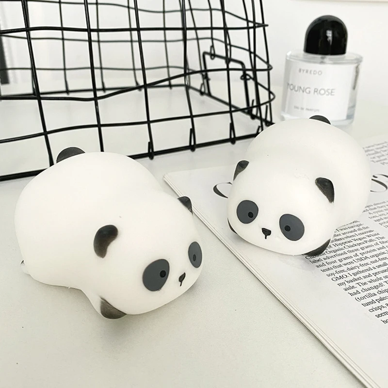 Cartoon Niedlichen Panda Weiche Prise Stress Relief Spielzeug TPR Kawaii Rebound Zappeln Spielzeug Spaß Erwachsene Kinder Dekompression Vent Spielzeug Geschenk