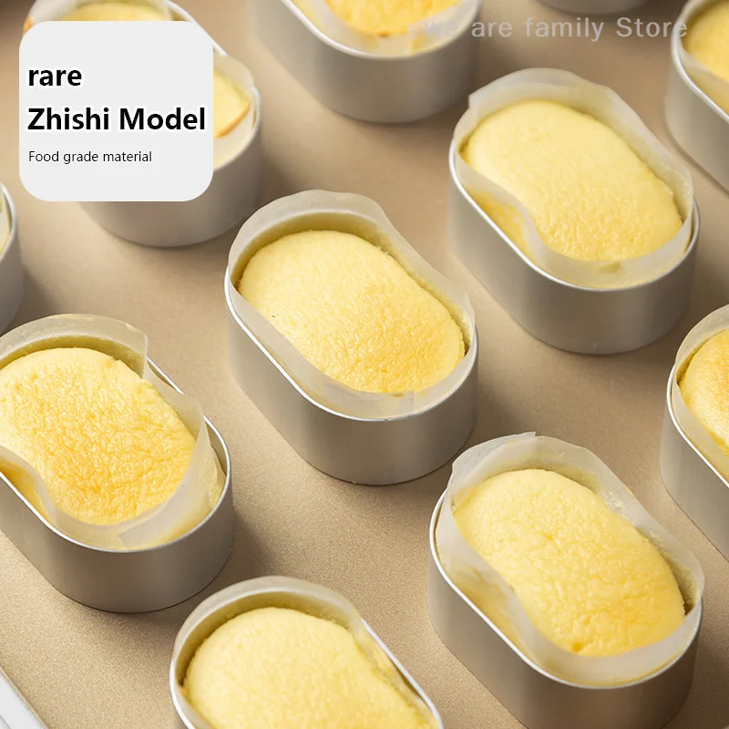 

10Pcs Baking Mold Mini Aluminium Oval Egg Shape Cheese Cake Rings Half-Cooked Molds Or 100Pcs Lined Paper Kitchen Baking Tools