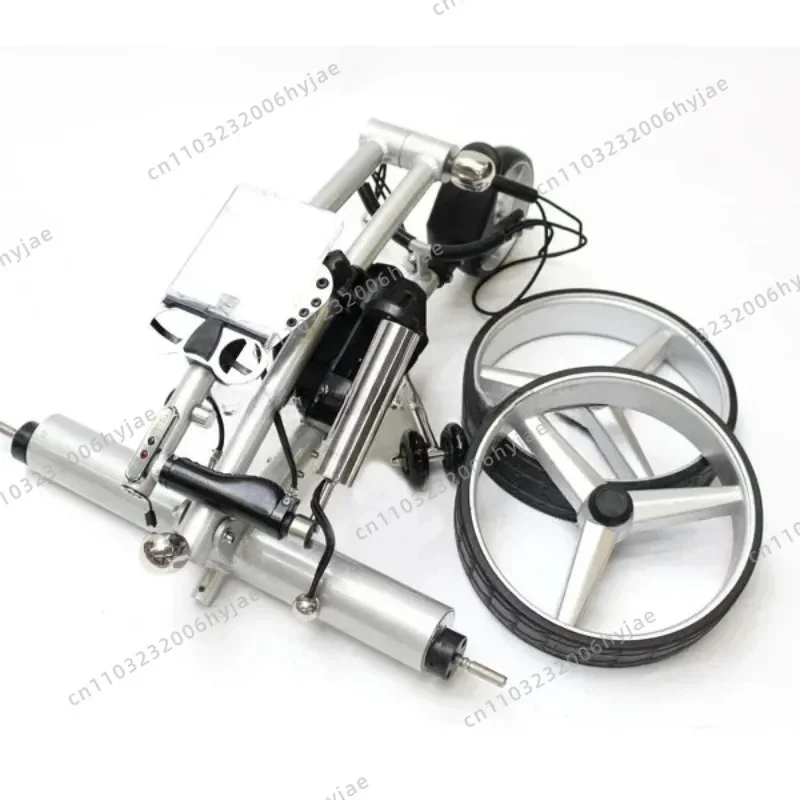 Electric golf cart with remote control, anti-tip device