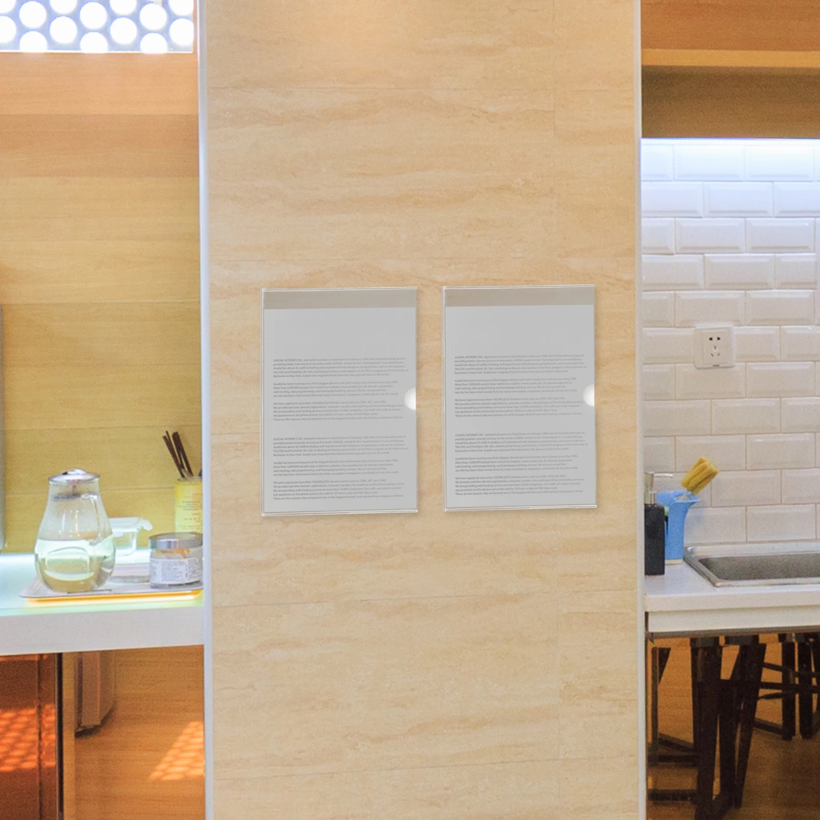 

2 Pcs Acrylic File Display Box Transparent A4 Size Office Document Holder Bulletin Board Storage Rack Clear File ganizer