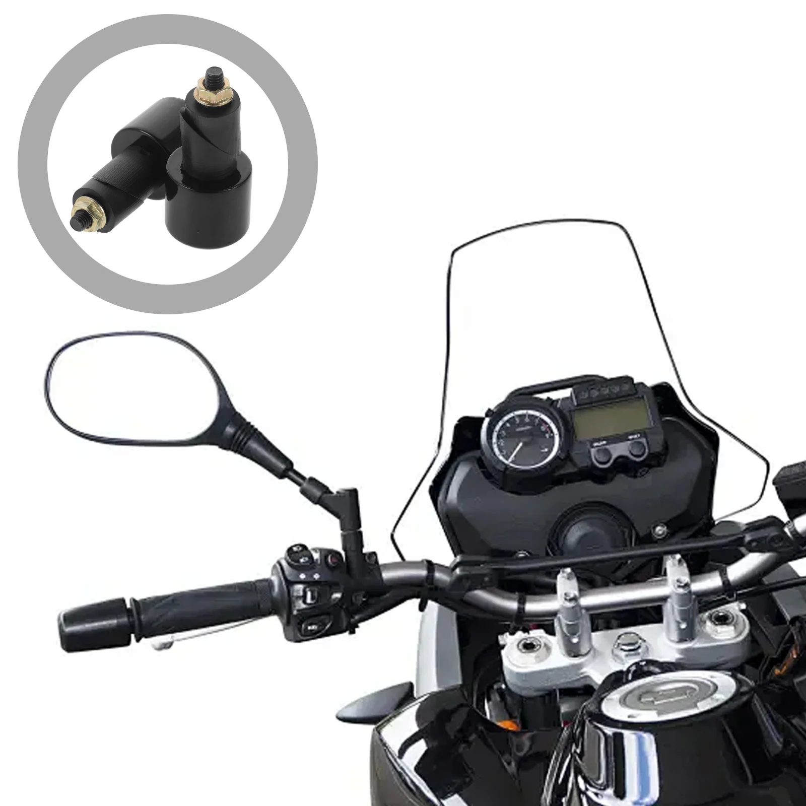 

1Pair Motorcycle Handlebar End Caps Solid Iron Plug Crash Protection Comfort Grip Universal Compatibility Motorcycle Bar Ends