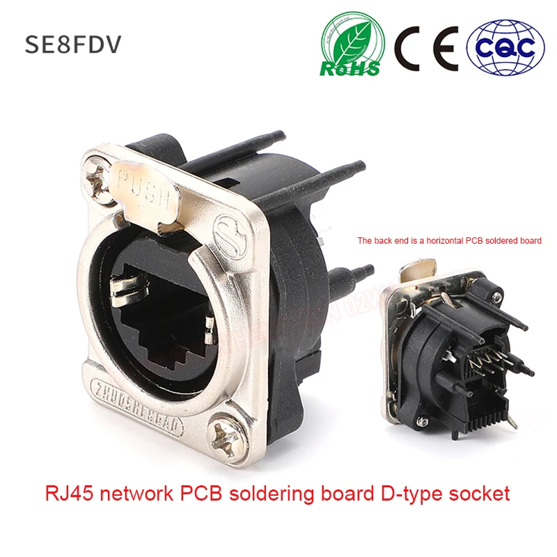 D-Typ-Modul RJ45 CAT5E Vertikaler Panel-Mount-Stecker Netzwerk-Ethercon-Chassis-Buchse, D-N8FDP RJ45-Einvoer/Pass-Buchse für Panelmontage – Detail 22