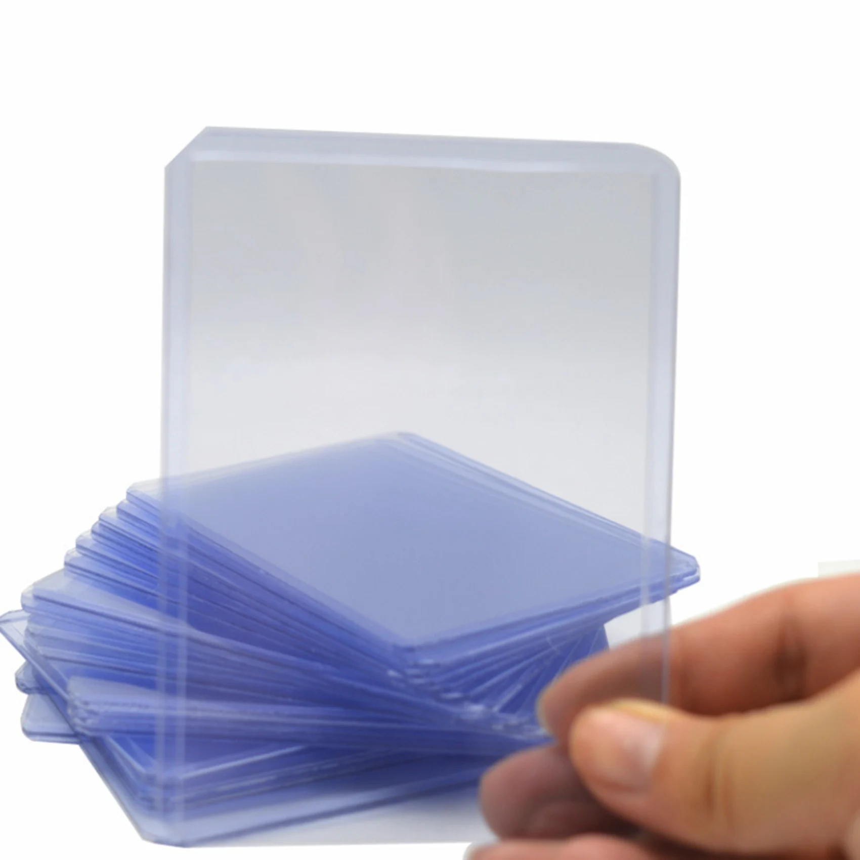 60 Pieces Toploader Card Sleeves Trading Card Holder Topload Card Holder Protective Sleeves Holder for Baseball Card