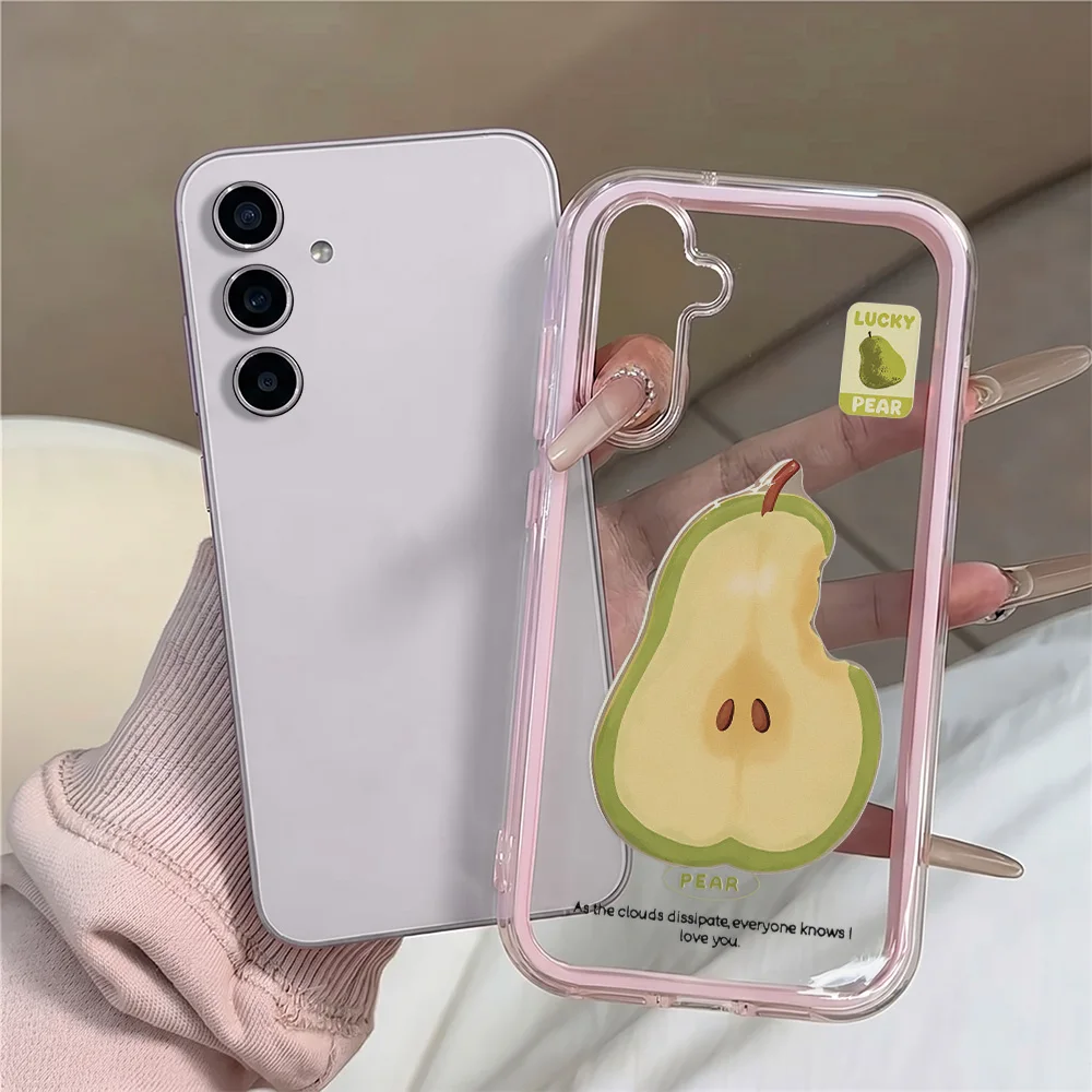 Two-in-One Phone Case for Samsung Galaxy A57  A56 A54 A53 A36 A37 A35 A55 5G A07 A06 A15 A17 A16 4G Cases Shockproof Pink Border
