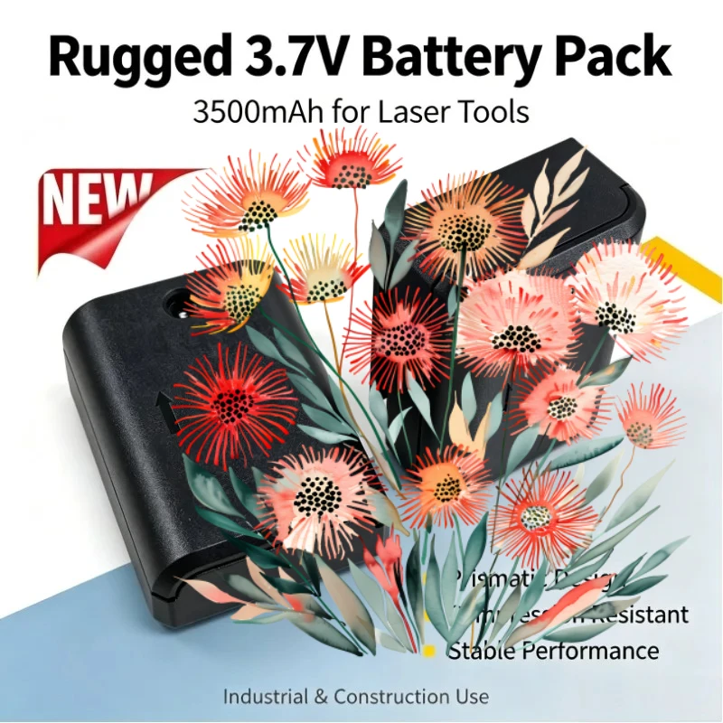DA1 3.7V 3500mAh High Capacity Rechargeable Lithium Battery Fit for 12/16 Lines 3D 4D Laser Level