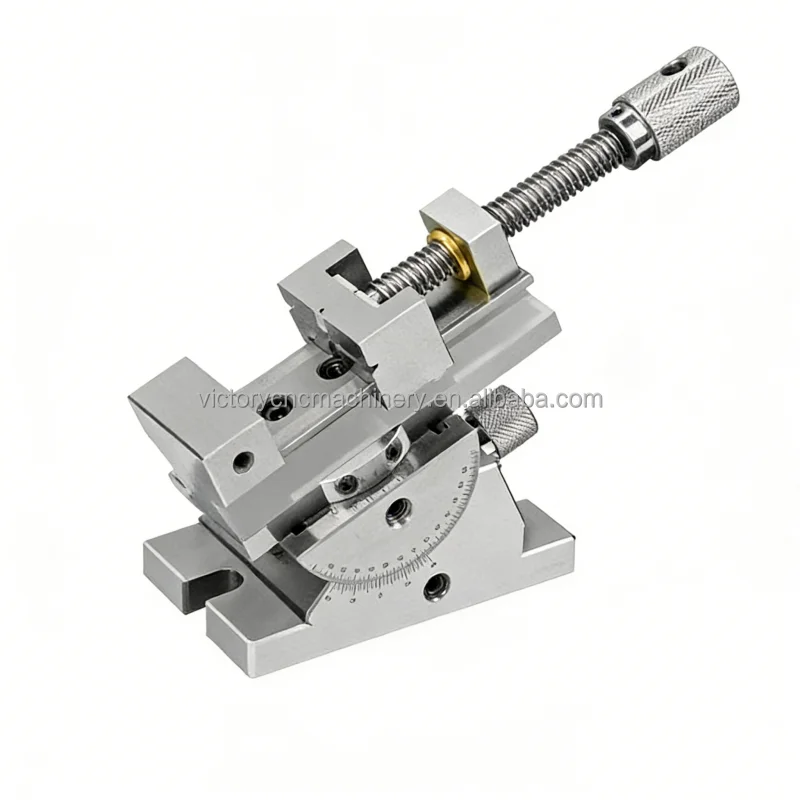 Precision 2-Inch Heavy-Duty Universal Milling Vise 360° Swivel & 0-60° Angle Adjustment Clamping Fixture Tool For Metalworking