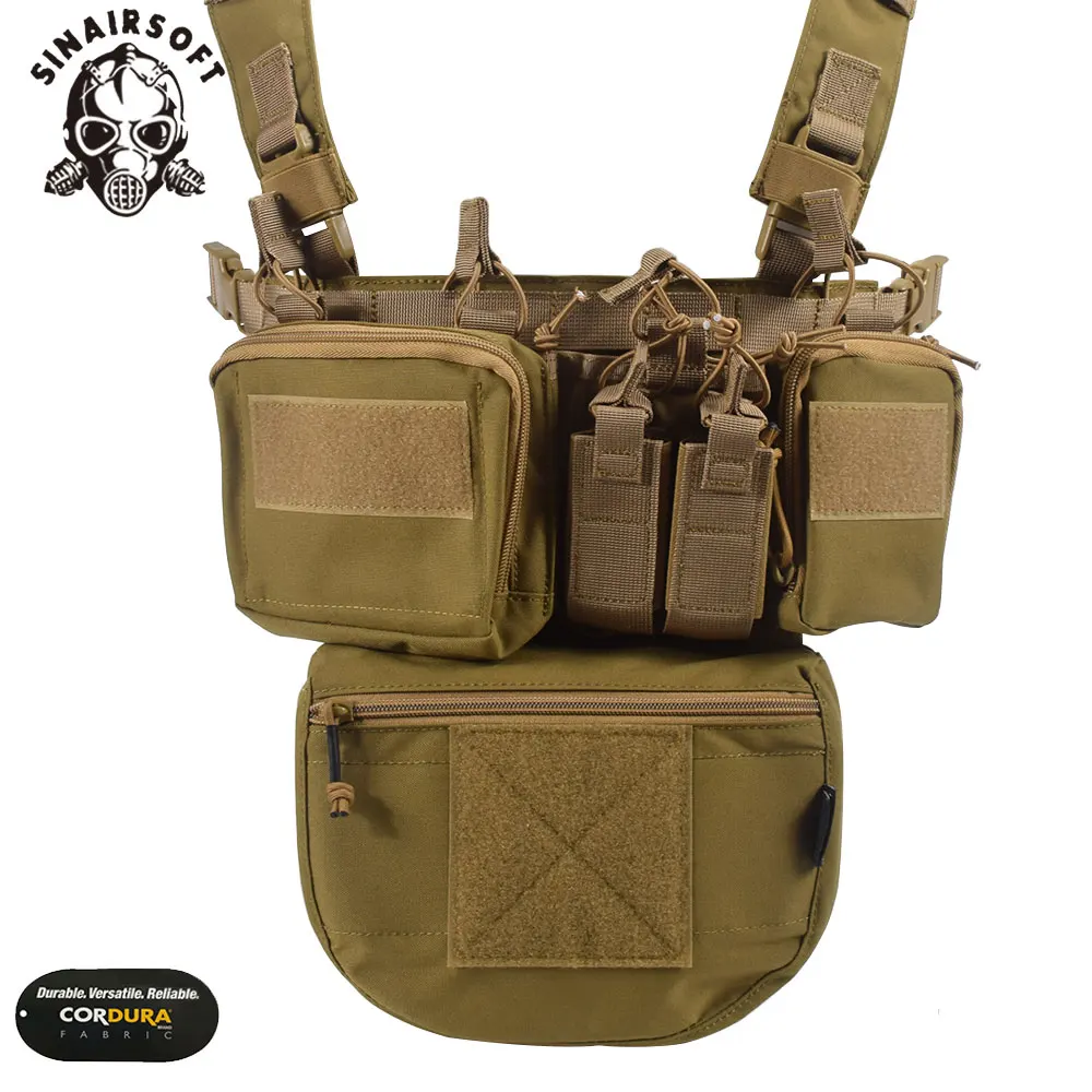 

CS Match Wargame TCM Chest Rig Airsoft Tactical Vest Civilian Gear Pack Magazine Pouch Holster Molle System Waist Men Nylon