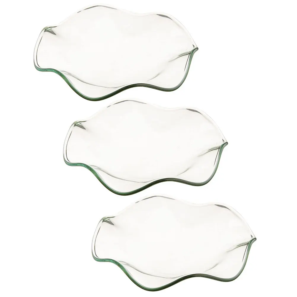 3Pcs Transparent Glass Wax Warmer Dishes Replacement Plates for Aromatherapy Lamps Oil Heating Wax Melt Burner