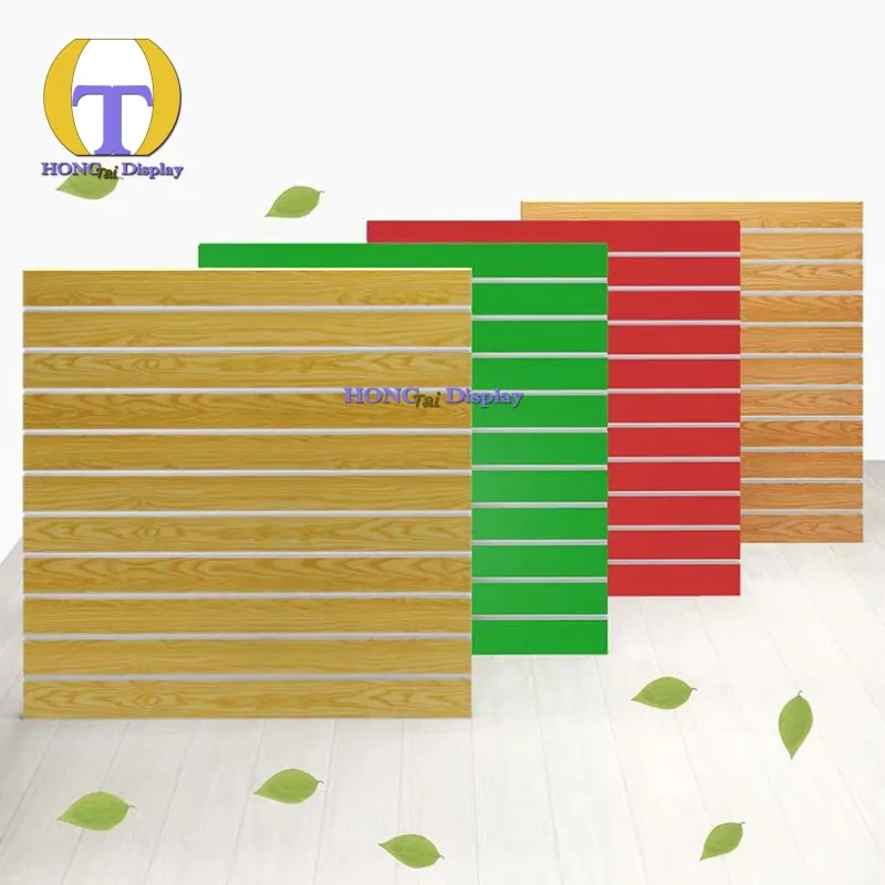 Custom.8x4ft High Quality Fibreboard Slatwall Panel Store Display Used