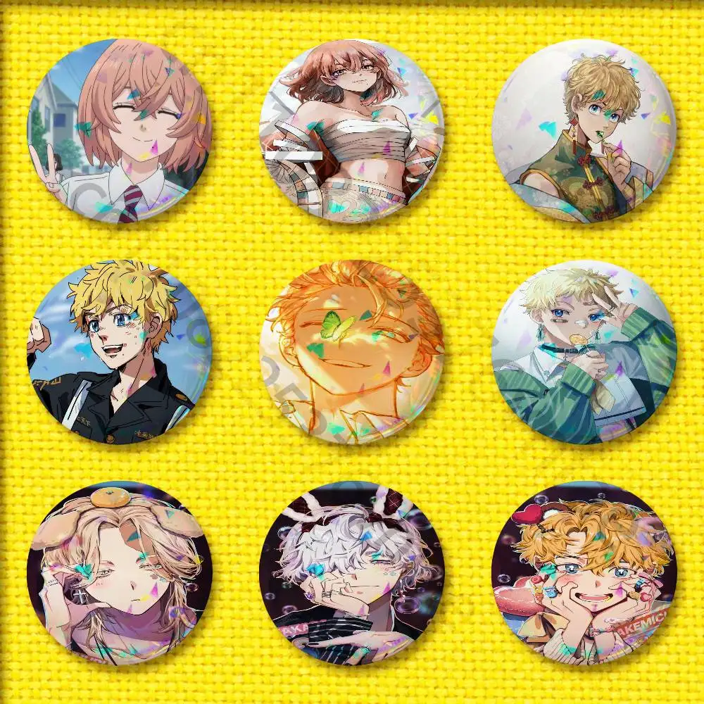 

Takemichi Hanagaki T-Tokyo R-Revengers Hinata Tachibana Badge For 32mm 25mm 75mm 44mm 58mm Round Pin Brooch Insignia Cover
