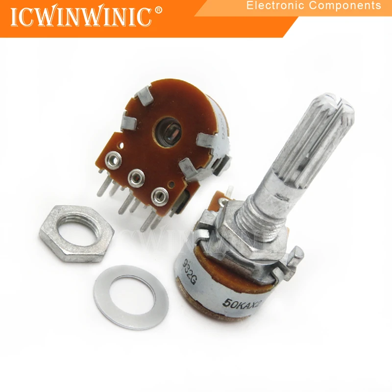 

1piece For Japan ALPS 16 type double volume potentiometer A50K 25MM flower