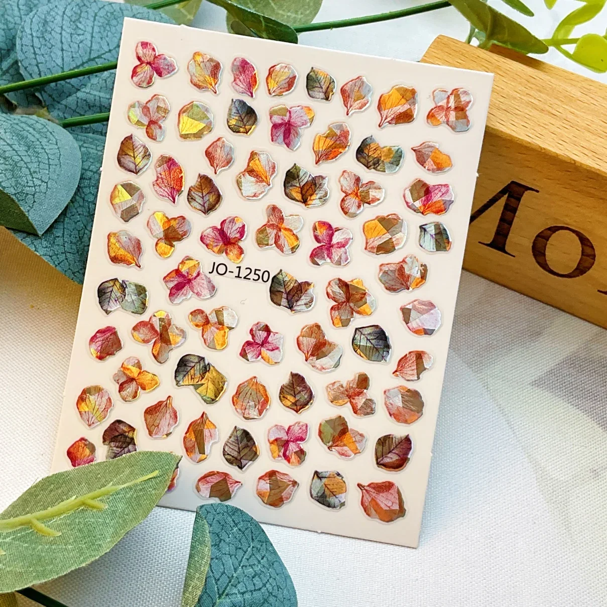 

1 Sheet Tropical Leaves Blossoms Plant New 3D Nail Art Stickers Nail Decals for Manicure Fashion Design DIY Happy Accessories