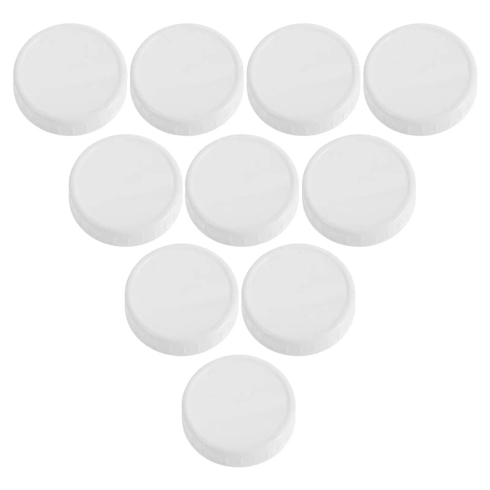 

10 Pcs Plastic Lid Jar Airtight Sealing Covers for Kitchen Storage Containers White Color Dry Food Preservation