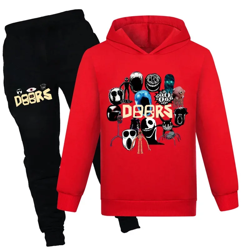 أبواب أزياء الأطفال ملابس هوديس + السراويل بلوزات الفتيان الفتيات ربيع الخريف الهيب هوب هودي الاطفال طويلة الأكمام بلايز عادية