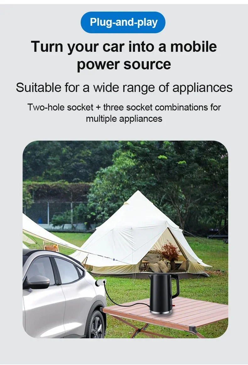 جديد Type2 V2L ل Xpeng G9 اكسسوارات السيارات الخارجية مفرغ محول مركبة تحميل مهائي كابلات Schuko إسرائيل التوصيل اكسسوارات السيارات