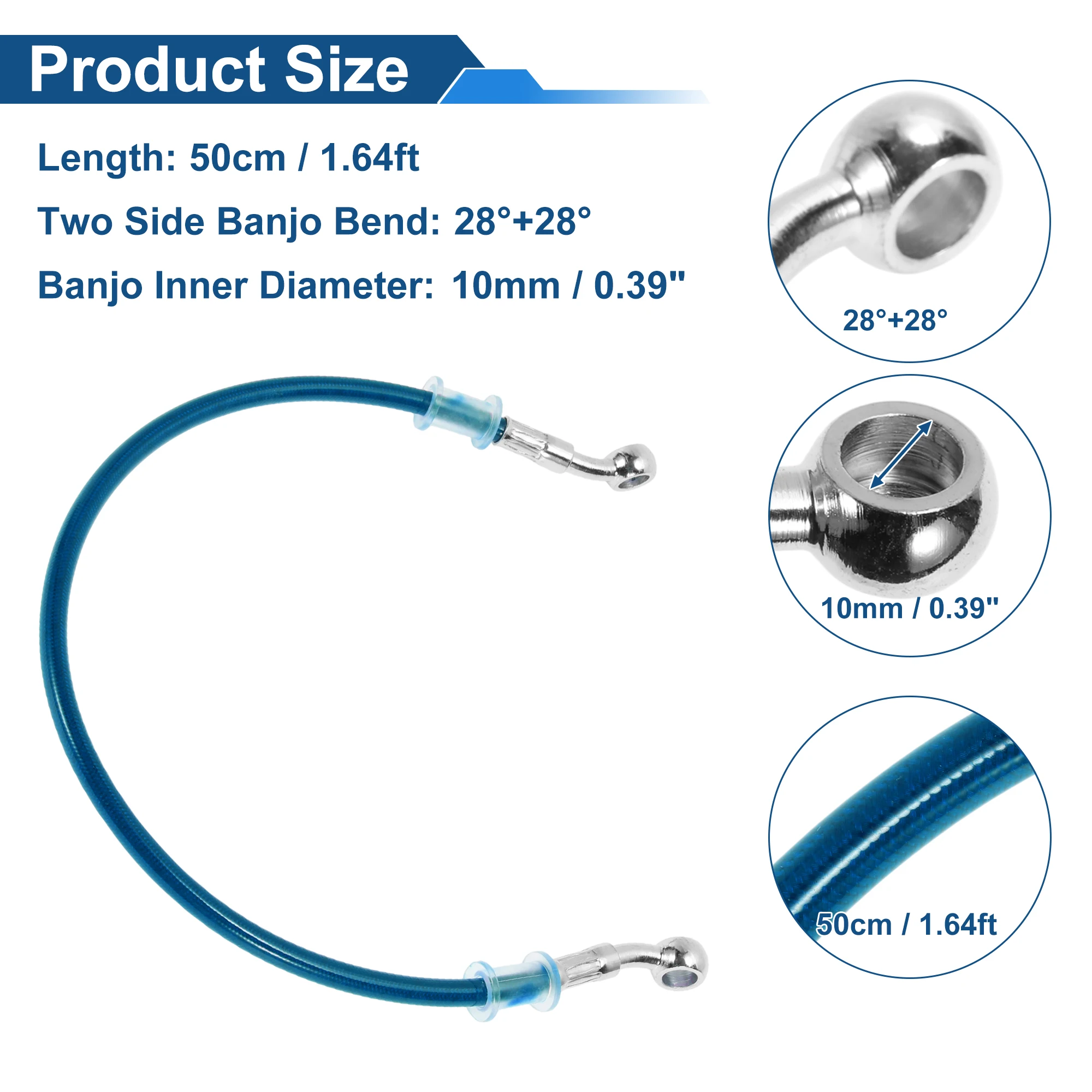 UXCELL 50cm Motorcycle Brake C - Braided Line 评论和价格