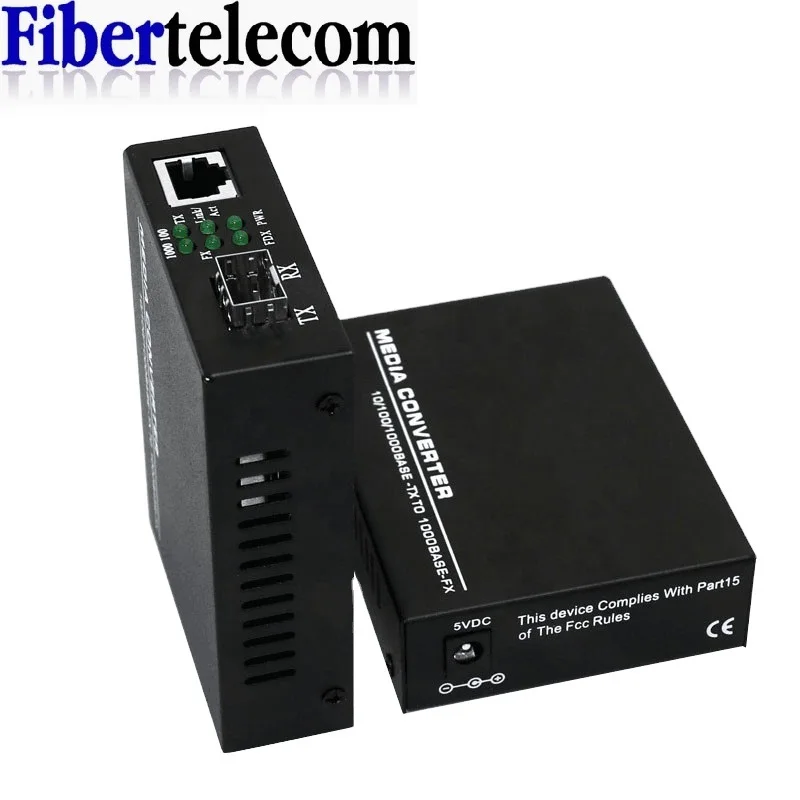 Gigabit SFP LC Multimode Modul Glasfaser zu RJ45 Ethernet Medienkonverter Glasfaser-Transceiver mit 1,25G SFP LC Modul