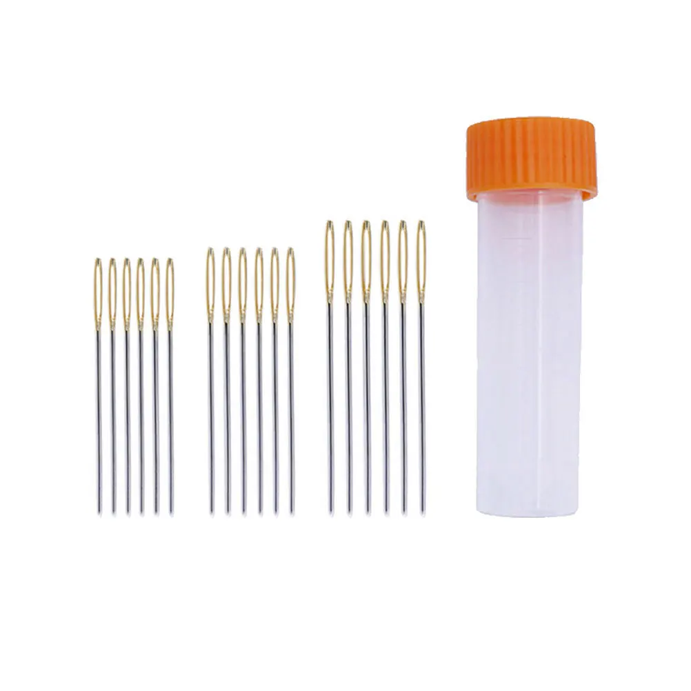 

90Pcs Big Hole Blunt Needles Steel Three Size Set Durable Anti Rust Suitable for Cross Stitch Knitting Sewing