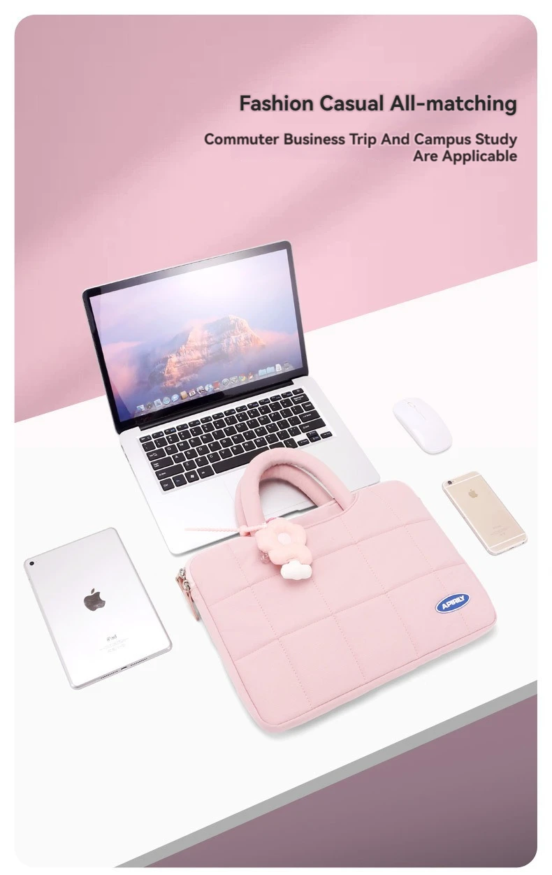 Laptoptasche 13,3 14 15 15,6 Zoll Aktentasche Hülle für MacBook Air Pro Xiaomi Huawei ASUS Notebook-Tasche Herren Damen Tragbare Handtasche – Detail 13
